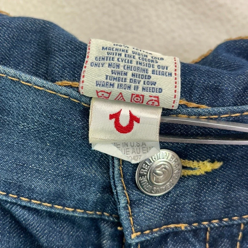 Vintage True Religion Billy Bootcut Jeans Mens 38 USA Made Flap Pocket Y2K